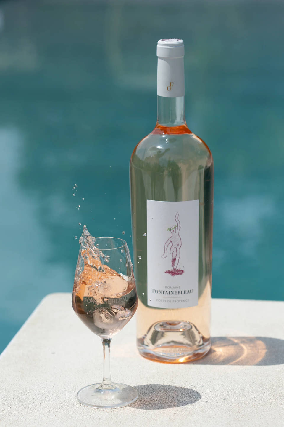 A glass of rosé